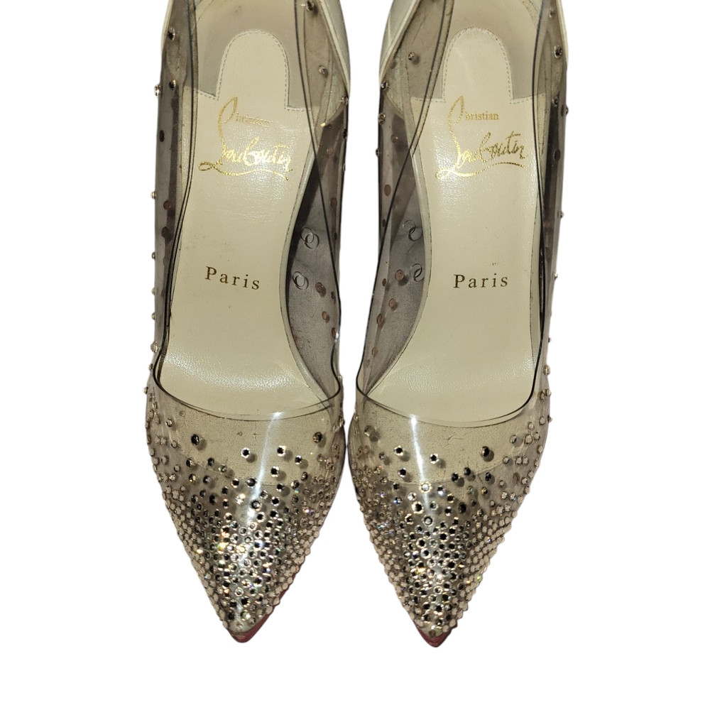 Christian Louboutin Women's Metallic Studded Heels